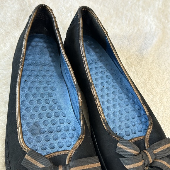 Privo Clarks Penny Black Leather Slip Ons Comfort - Picture 7 of 8